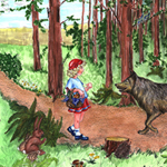 Rotkäpchen – Märchen Illustration